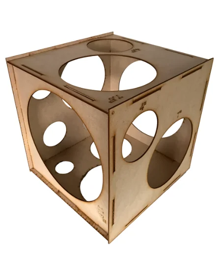 CALIBRADOR DE GLOBOS DE MADERA 