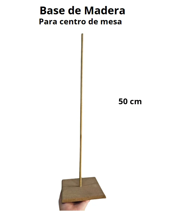 BASE DE MADERA PARA CENTRO DE MESA 50 CM