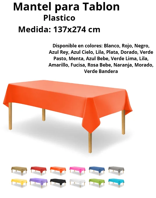 MANTEL PARA TABLON PLASTICO