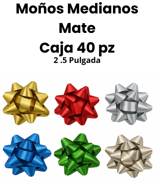 PAQUETE MOÑOS MEDIANO MATE 2.5" 40 PZS