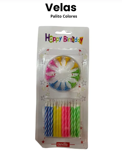 VELA PALITO COLORES