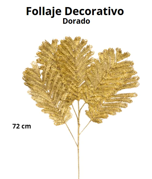 FOLLAJE DORADO PAVO REAL 72 CM