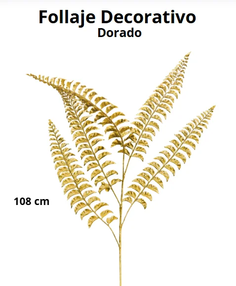 FOLLAJE DORADO PINK NAVIDEÑO 108 CM