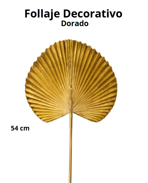 FOLLAJE DORADO ABANICO 54 CM