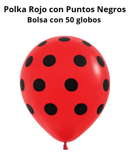 POLKA ROJO CON PUNTOS NEGROS