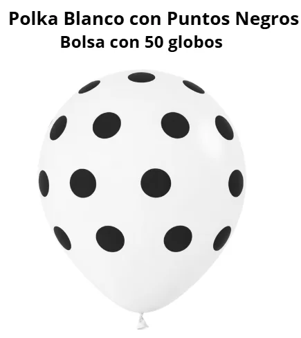 POLKA BLANCO CON PUNTOS NEGROS