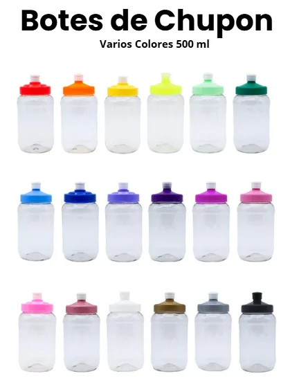 BOTES CON CHUPON 500 ML 