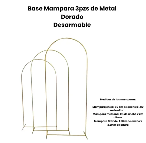 BASE MAMPARA 3 PZS METAL