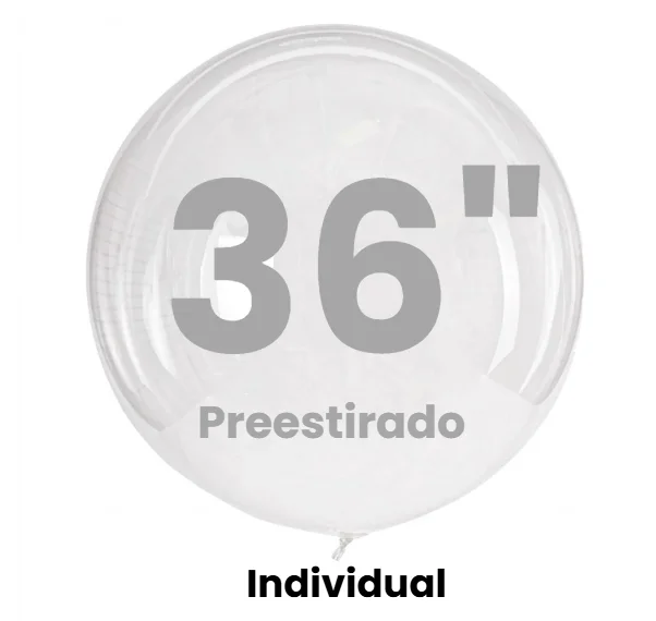 BURBUJA PVC PREESTIRADO 36" INDIVIDUAL