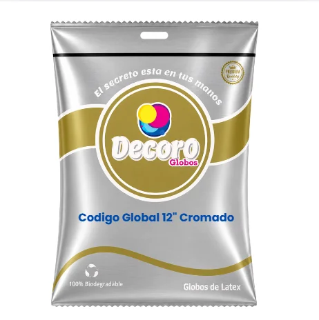 GLOBOS DECORO 12" CROMADO 50 PCS | GENERAL