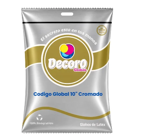 GLOBOS DECORO 10" 50 PCS CROMADO | GENERAL