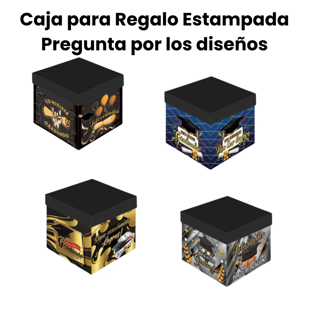 CAJA DE REGALO 20X20 ESTAMPADA
