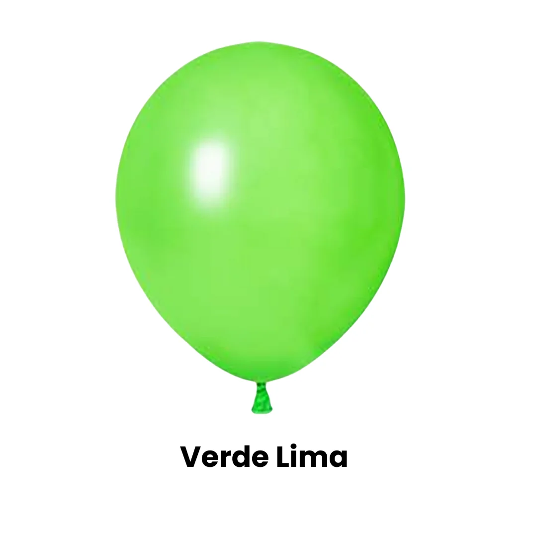 GLOBOS DECORO 10" VERDE LIMA 50 PCS