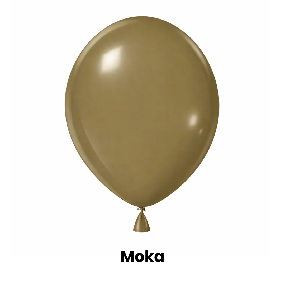 GLOBOS DECORO 10" MOKA 50 PCS