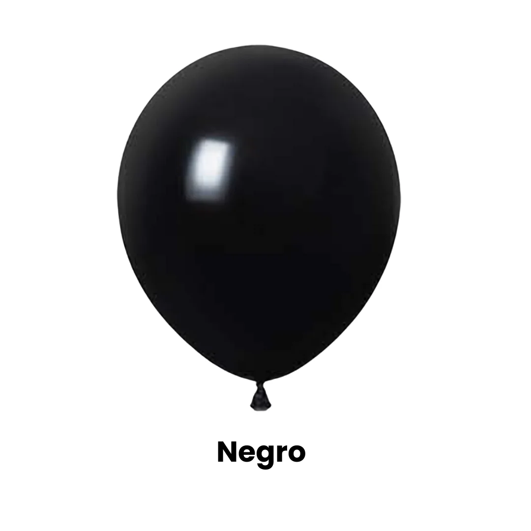 GLOBOS DECORO 10" NEGRO 50 PCS  