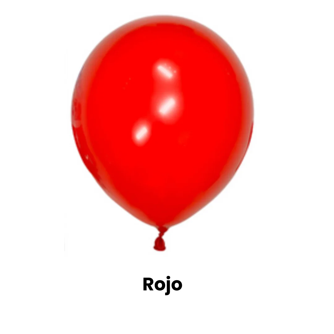GLOBOS DECORO 10" ROJO 50 PCS