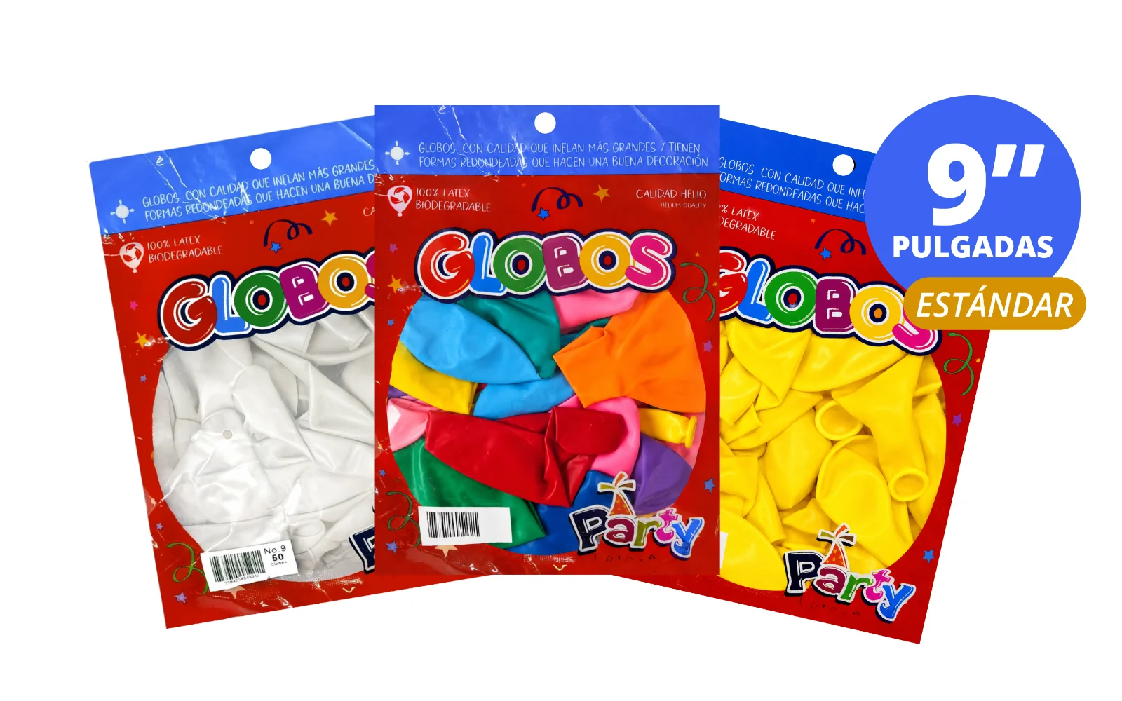 GLOBOS EL MEXICANO 9" 50 PCS
