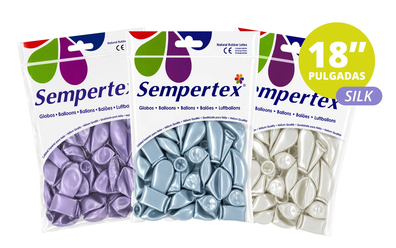 GLOBOS SEMPERTEX 18" SILK 1 PZ
