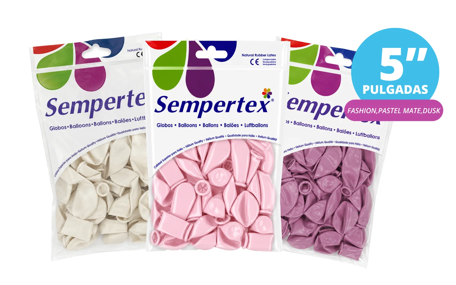 GLOBOS SEMPERTEX 5" 50 PZS