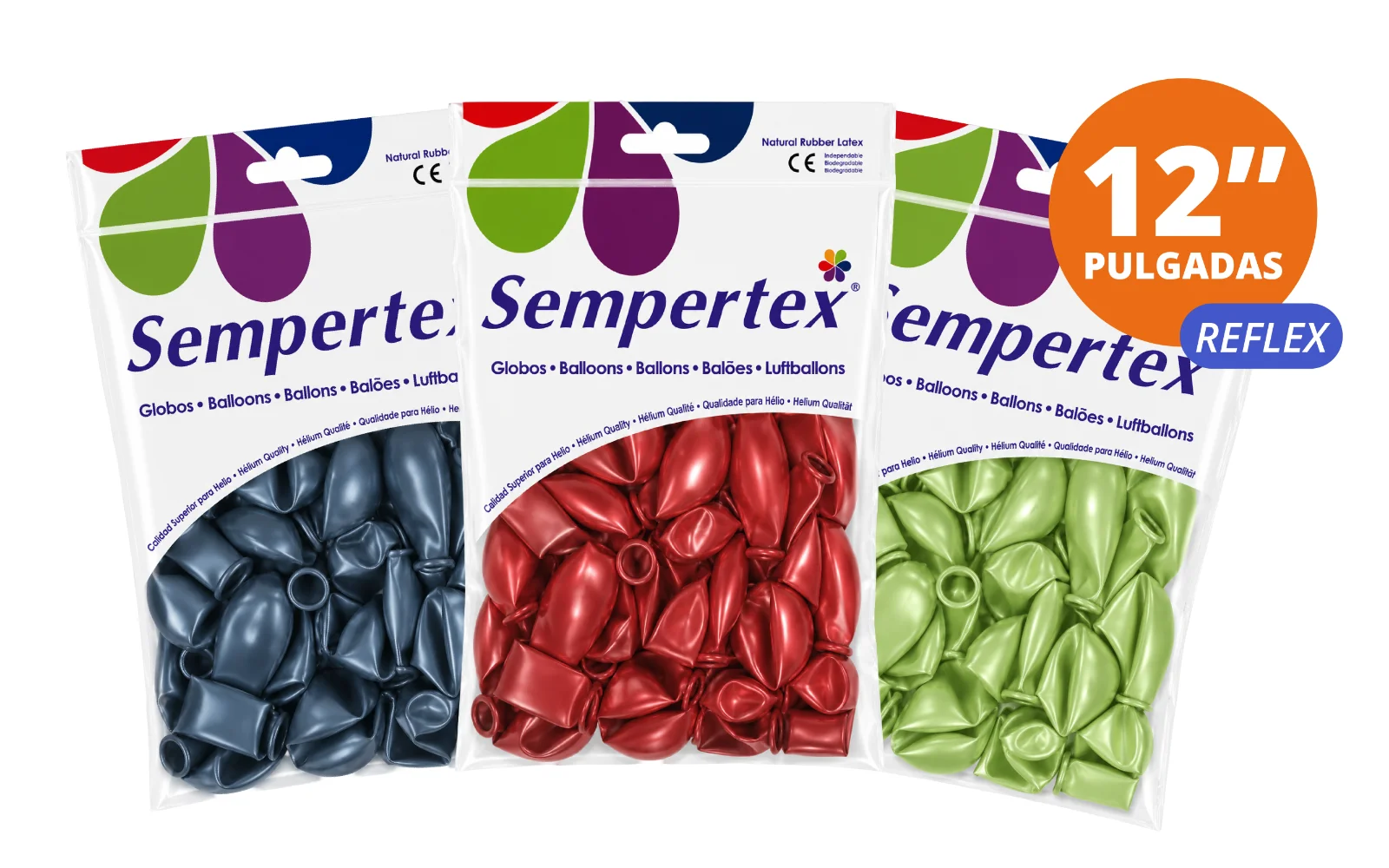GLOBOS SEMPERTEX 12" REFLEX 50 PZS