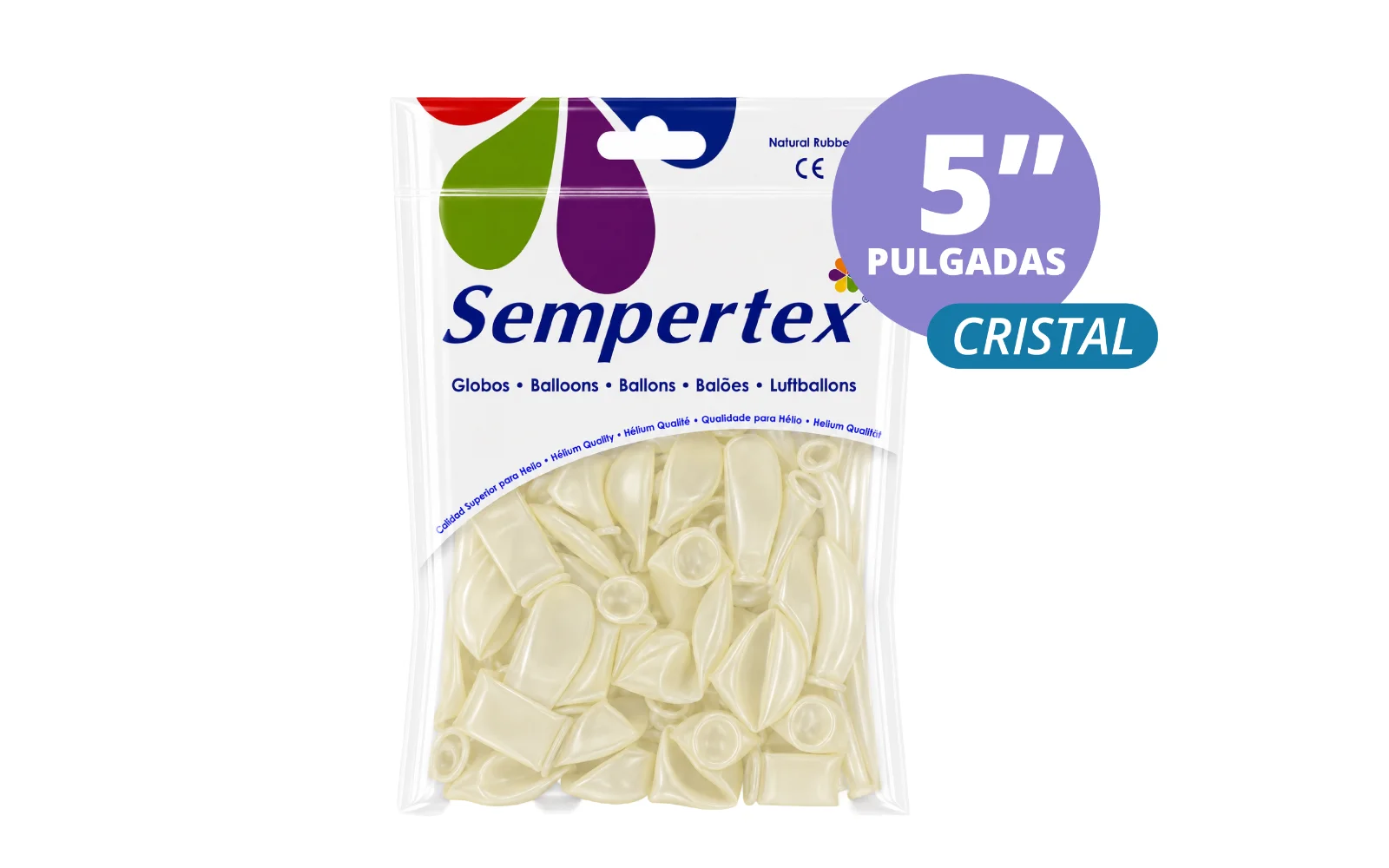 GLOBOS SEMPERTEX 5" FASHION CRISTAL 50 PZS