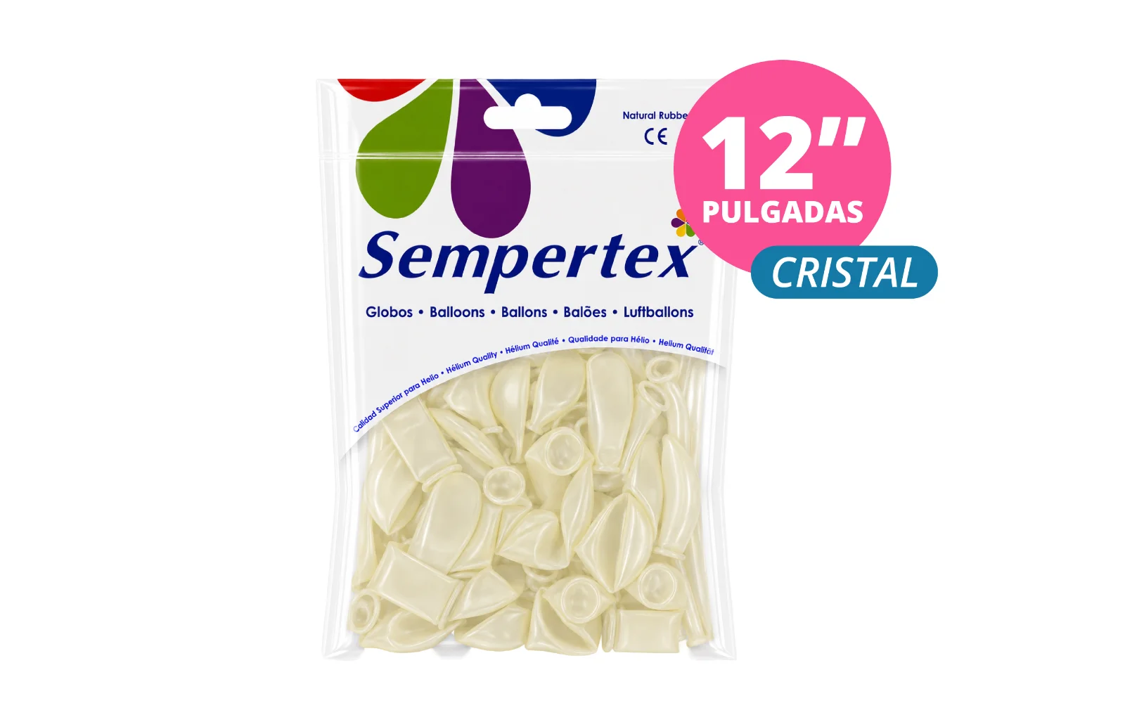 GLOBOS SEMPERTEX 12" FASHION CRISTAL 50 PZS