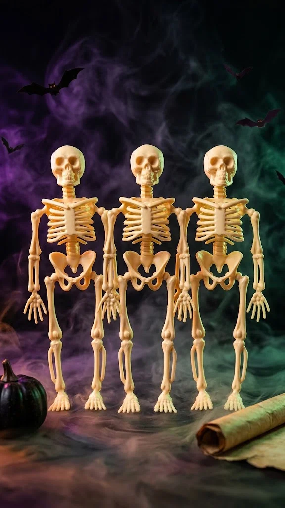 CALAVERAS MOVIBLES BLANCAS 3 PZS