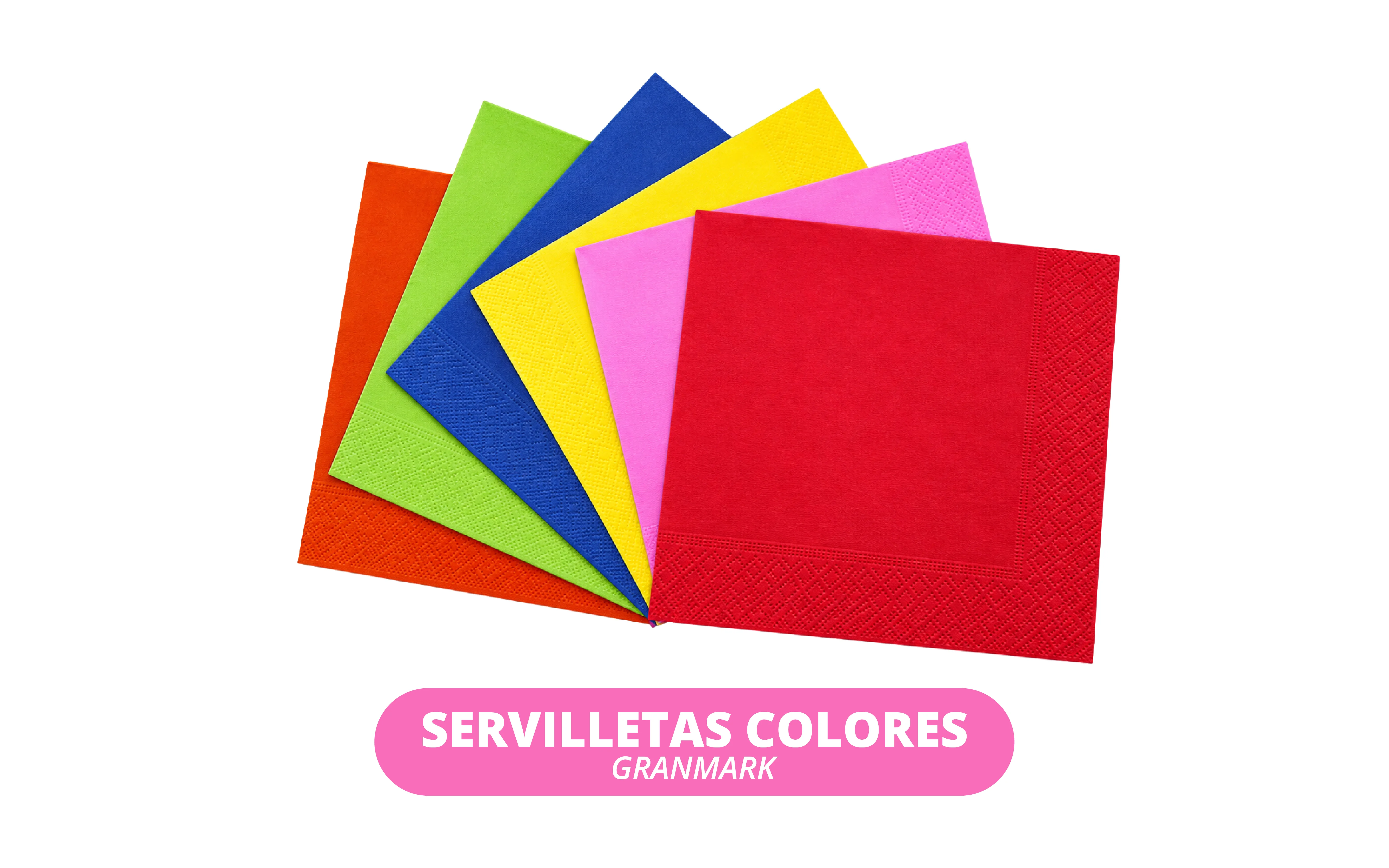 SERVILLETAS DE COLORES 50 PZ GRANMARK 