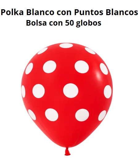 POLKA ROJO CON PUNTOS BLANCOS