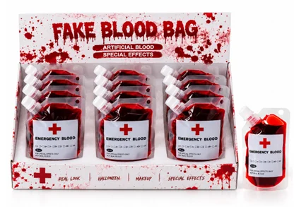 SANGRE FALSA EN BOLSA FAKE BLOOD BAG