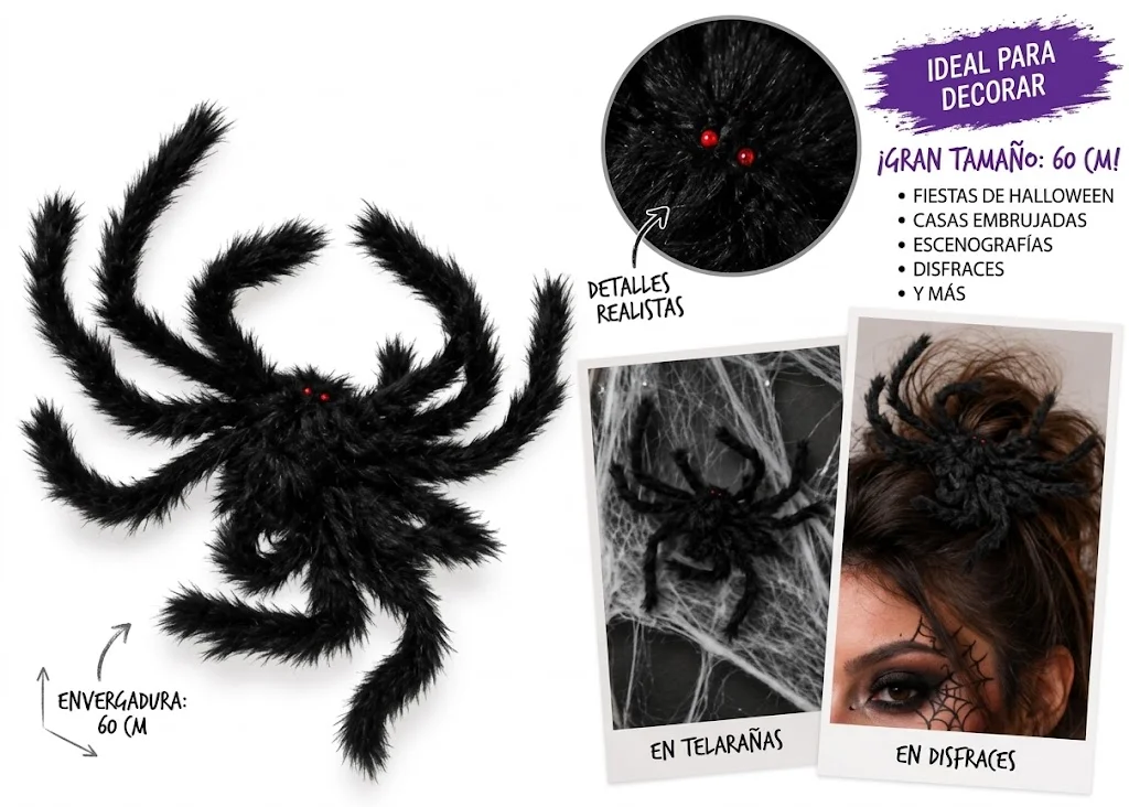 ARAÑA NEGRA 60 CM