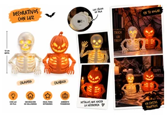 DECORACION CON LUZ CALAVERA/CALABAZA
