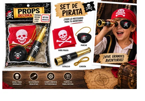 SET PIRATA DISFRAZ 
