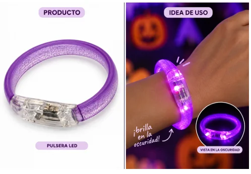 PULSERA NEON CINTA PLASTICO DURO
