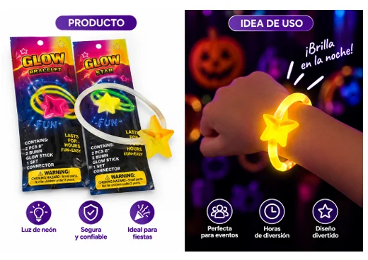PULSERA NEON ESTRELLA 