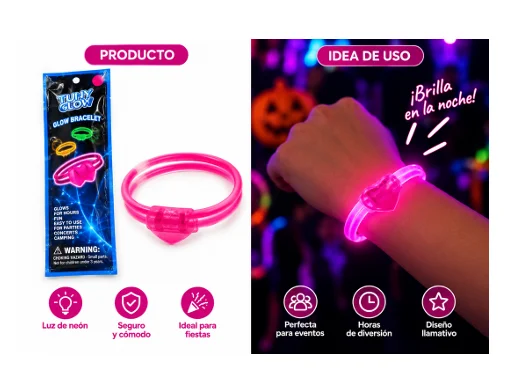 PULSERA NEON CON FIGURA