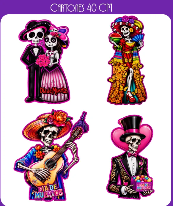 CARTON DIA DE MUERTOS 40CM