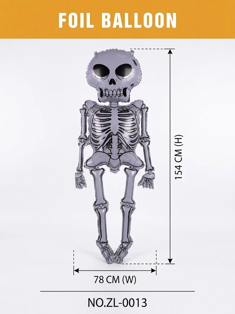 GLOBO FOIL CALAVERA 154 X 78 CM