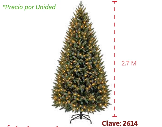 ÁRBOL NAVIDEÑO ARTIFICIAL CON LED 2.7 M