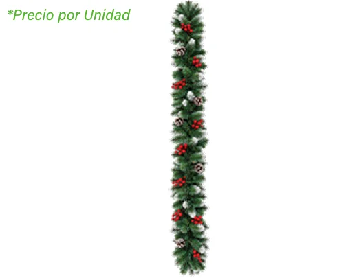 GUIRNALDA NAVIDEÑA CON ADORNOS 2.7 M