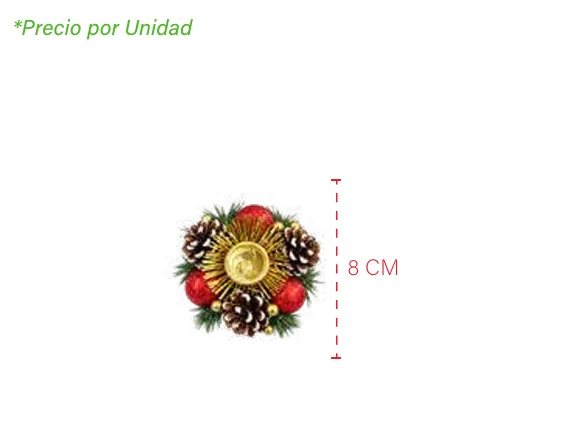CANDELABRO NAVIDEÑO 8 CM
