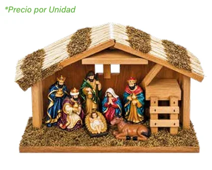 NACIMIENTO NAVIDEÑO CON PESEBRE 9 X 25 X 17 CM