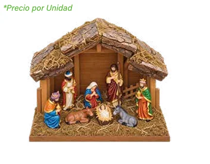 NACIMIENTO NAVIDEÑO PESEBRE CHICO 20 X 13.5 X 7 CM