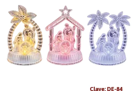 NACIMIENTO NAVIDEÑO LUCES DE COLORES 10 CM