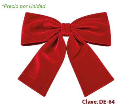 LAZO DECORATIVO NAVIDEÑO ROJO GRANDE 35 X 40 CM