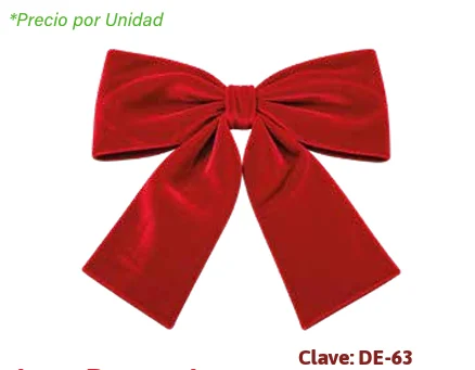 LAZO DECORATIVO NAVIDEÑO ROJO MEDIANO 25 X 30 CM