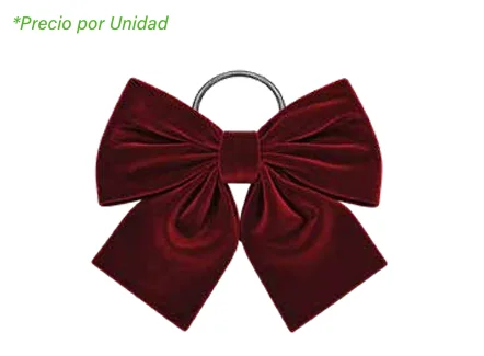 LAZO DECORATIVO ROJO OSCURO EXTRA GRANDE 45 X 50 CM
