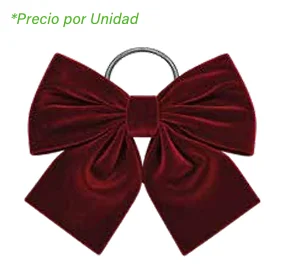LAZO DECORATIVO ROJO OSCURO GRANDE 35 X 40 CM