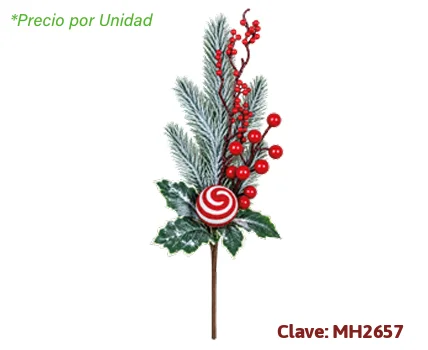 PICK NAVIDEÑO CARAMELO 34 CM MH2657