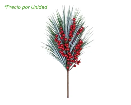 PICK NAVIDEÑO CON BAYAS 32 CM 9271